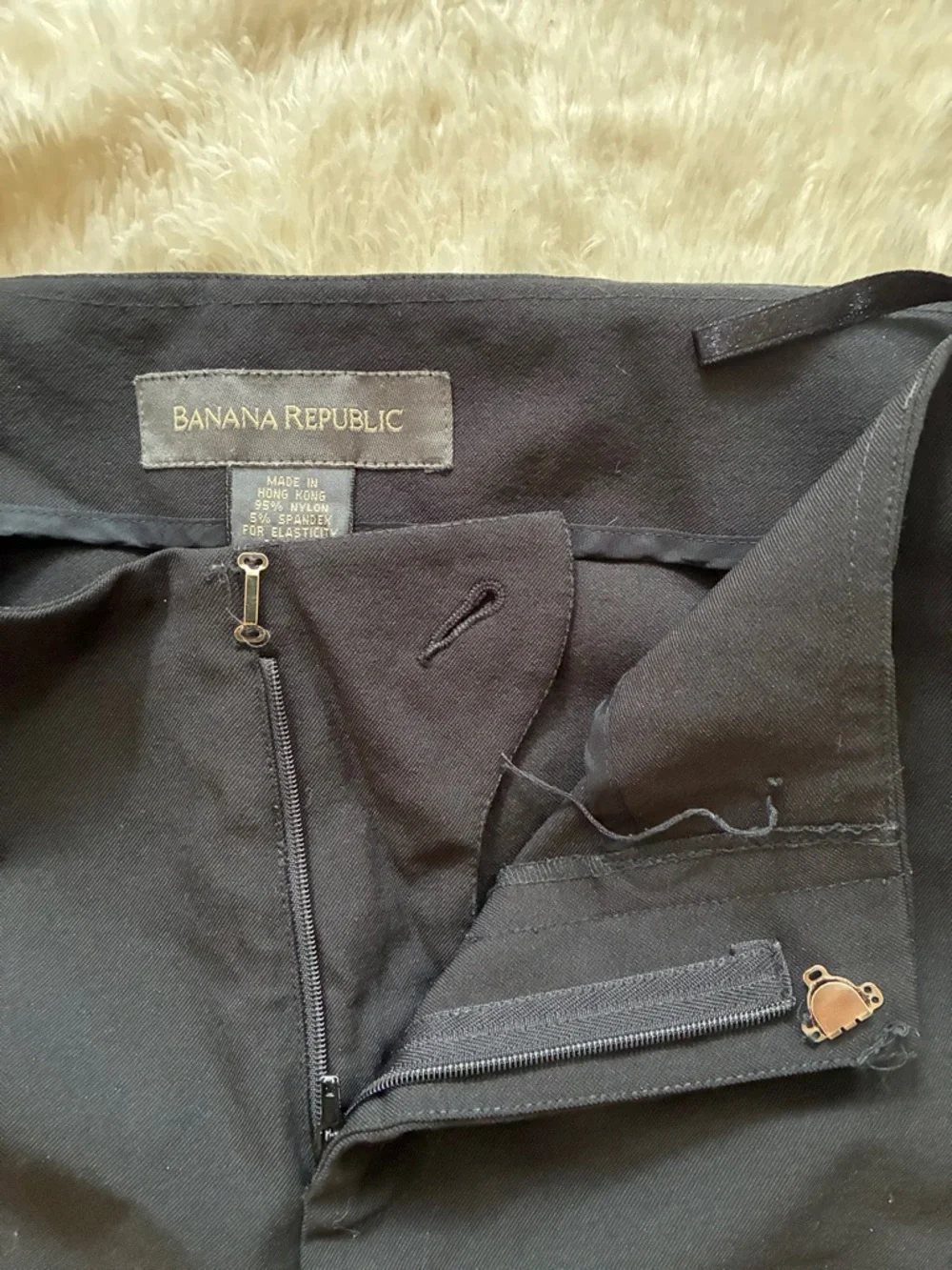 Banana Republic Black Wide-Leg Dress Pants - Picture 3 of 5